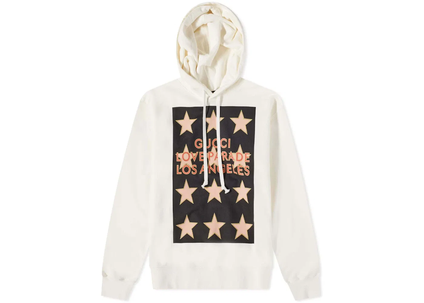 Мужской худи с принтом Gucci Love Parade LA Hoodie Gucci, Ivory