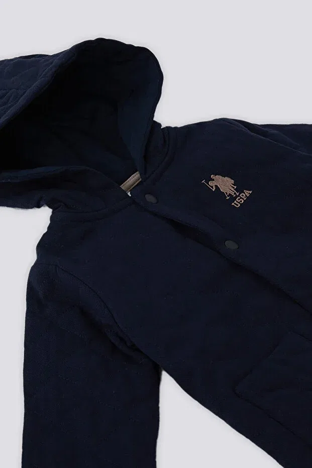 Детское пальто для девочек теплое U.S. Polo Assn., Navy Blue — фото 2