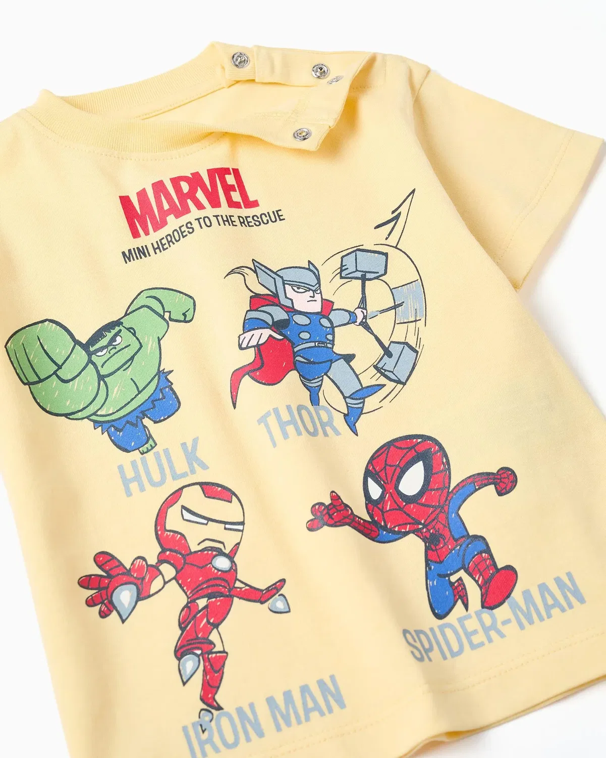 Детское футболка для мальчиков с принтом Marvel Zippy, Amarillo — фото 2