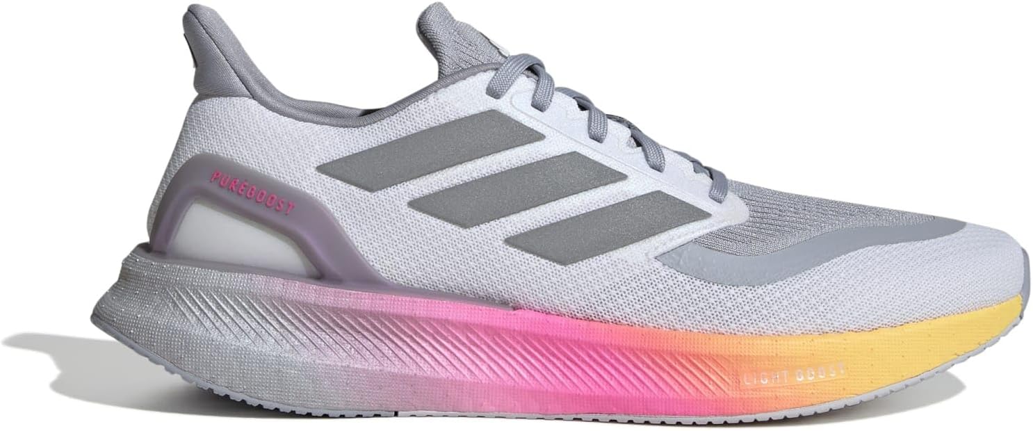 Кроссовки adidas Running Pureboost 5 Running Shoes, цвет White/Silver Metallic/Spark — фото 4