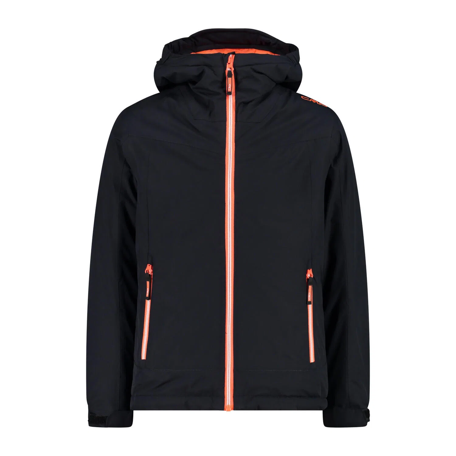 Детская куртка для девочек с капюшоном KID G JACKET FIX HOO Cmp, Schwarz Dunkelgrau Kohlengrau