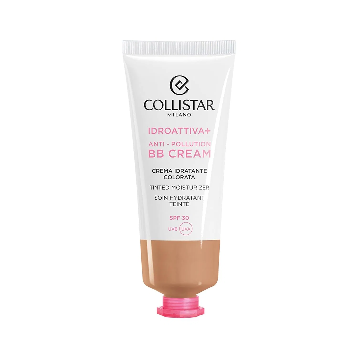 BB-крем Idroattiva+ Viso Antipollution SPF 30, Collistar, оттенок 3 Dark, 50 мл