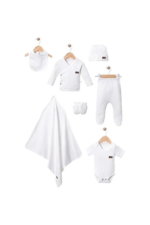 Детский комплект из 7 предметов Ribana Cotton Uko Baby, White