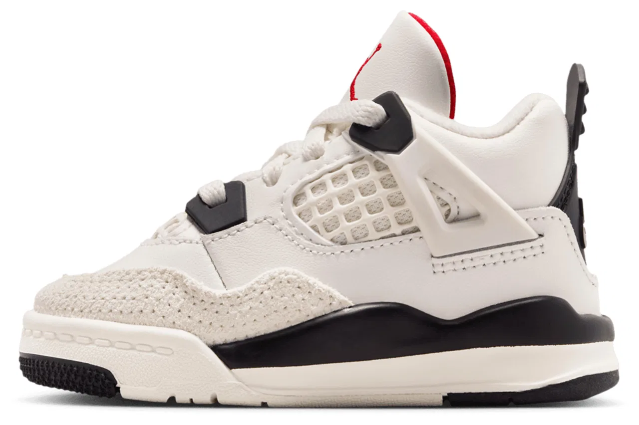 Детские кроссовки для мальчиков Retro 4 Jordan, черный/красный/белый — фото 2