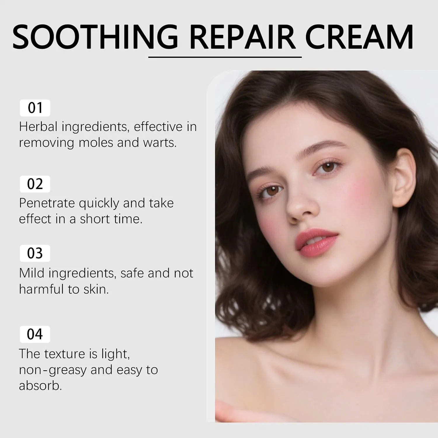 Увлажняющий крем для лица, Soothing Repairing, Generisch, 50 г — фото 3