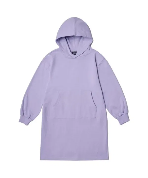 Свитшот-платье с капюшоном Musinsa Standard Kids, лавандовый — фото 2