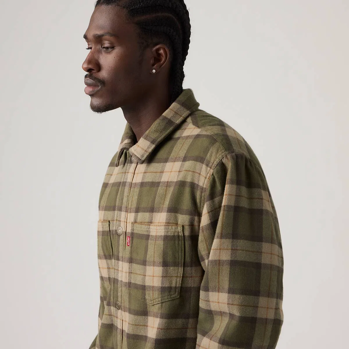 Рубашка Crowley Levi's, Cypress Plaid Olive Night - Green — фото 2
