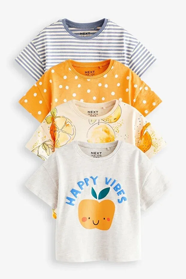 Детский комплект одежды хлопковый Apple Pattern Next Baby, Sarı