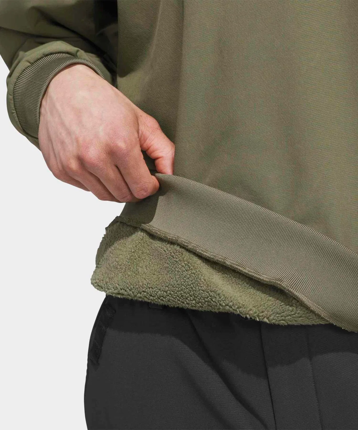 Мужская утепленная футболка с длинным рукавомClimawarm Adidas, Green — фото 4