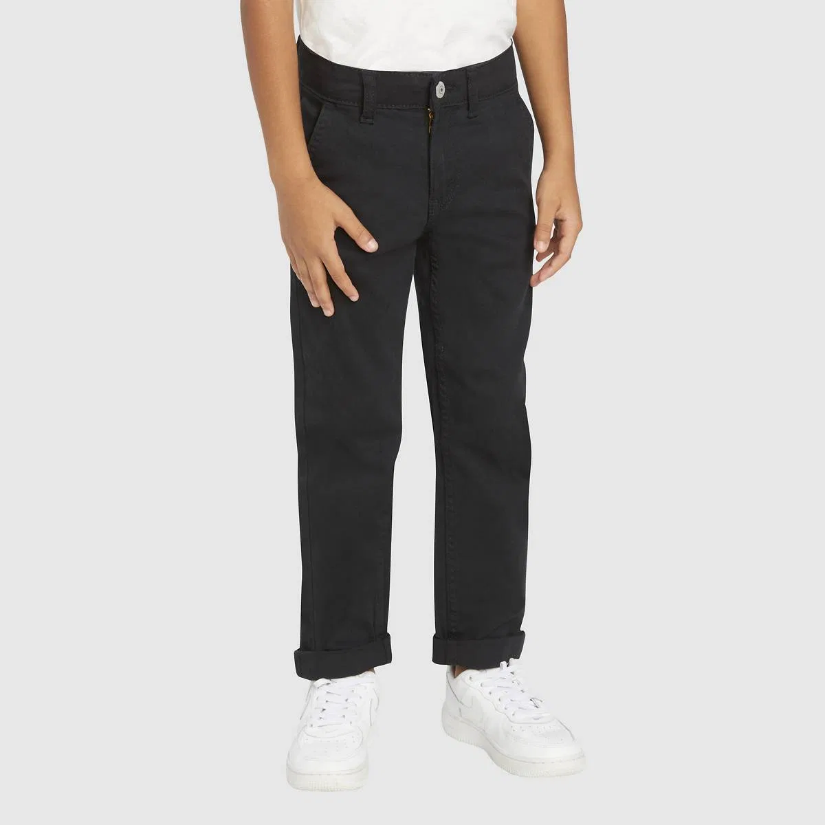 Брюки-Чиносы 502 зауженного кроя для мальчиков, размеры 4-7XL Levi's, Black