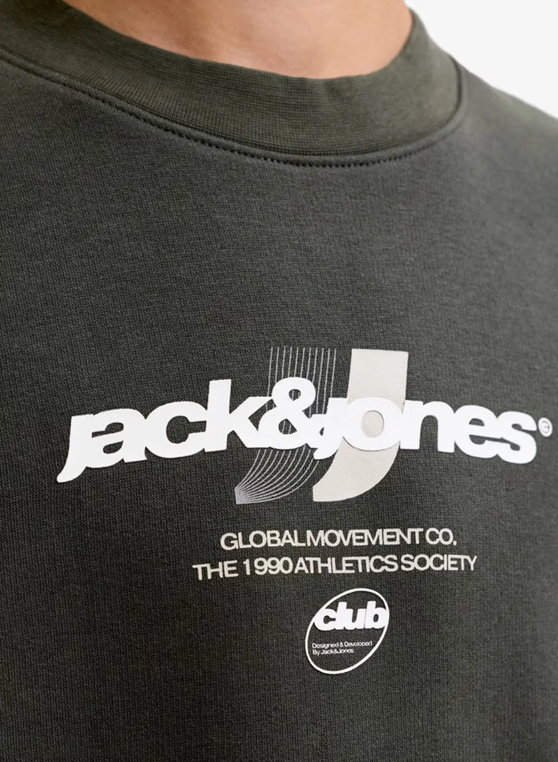Свитшот с принтом Youth club Jack & Jones Junior, торфяной — фото 4