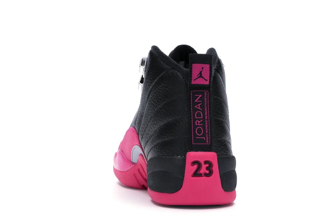 Детские кроссовки Lifestyle с моделью Jordan 12 Retro Jordan, Black/Deadly Pink-Metallic Silver — фото 4