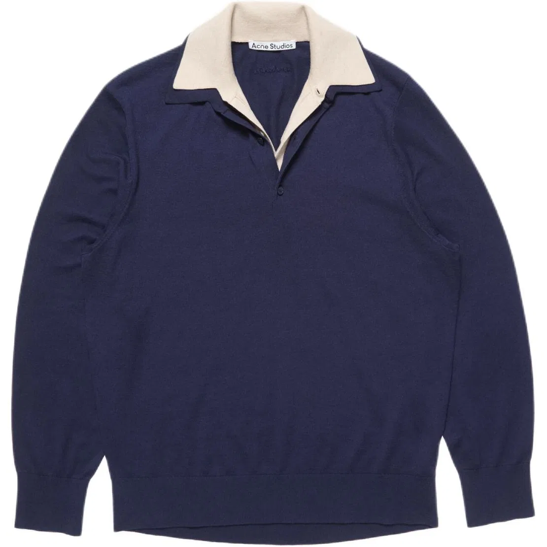 Женский джемпер с лацканом Marine Blue/Beige Acne Studios, Marine Blue/Beige