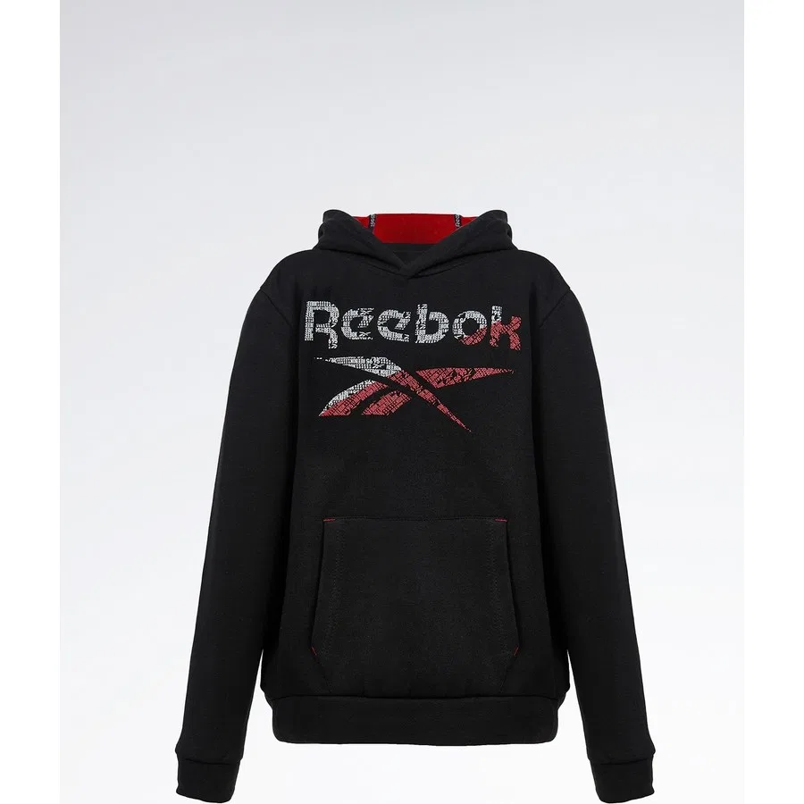 Детский свитшот с капюшоном Reebok Big Intl Fleece Hoo, Темно-синий