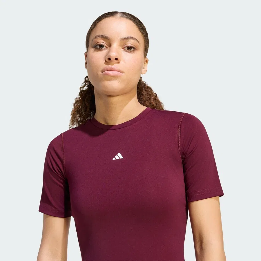 Спортивная футболка ADIDAS PERFORMANCE, цвет винно-красный — фото 3