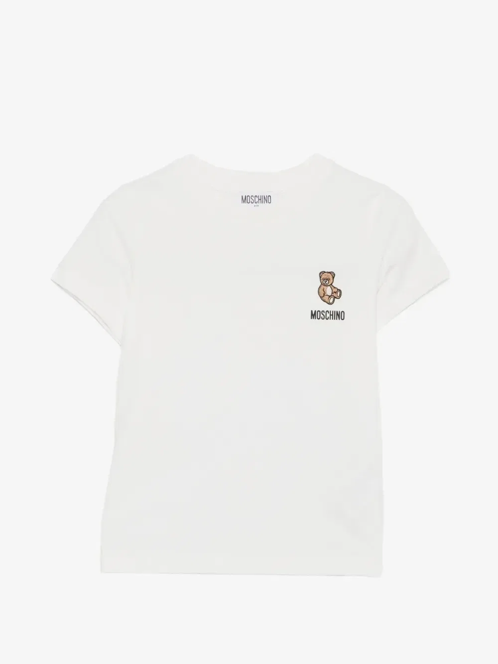 Футболка с плюшевым мишкой Moschino Kids, белый