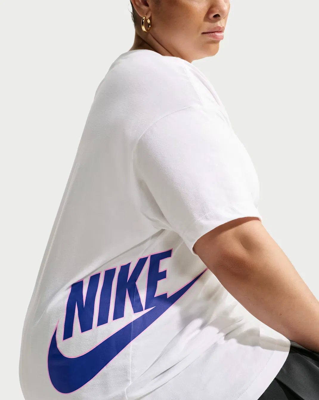 Женская футболка оверсайз (большого размера) Nike Sportswear Classic, White — фото 2