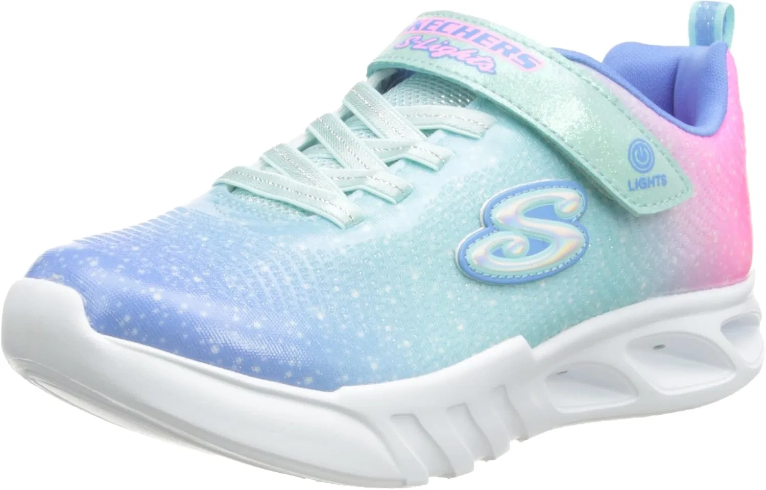Детские кроссовки для девочек Flicker Flash Skechers, Aqua/Multi