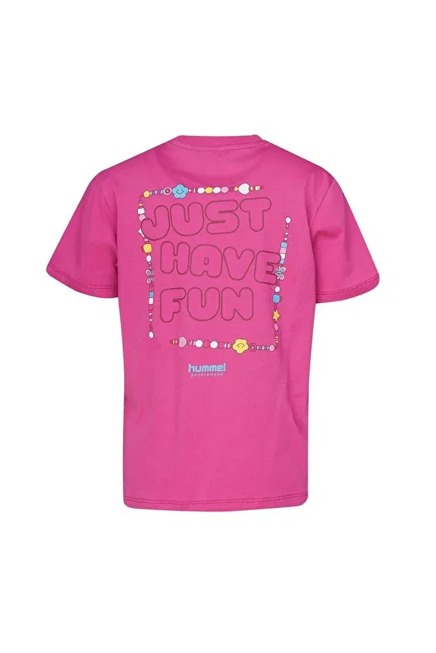 Детская футболка для мальчиков хлопковая Hummel, Pink — фото 3