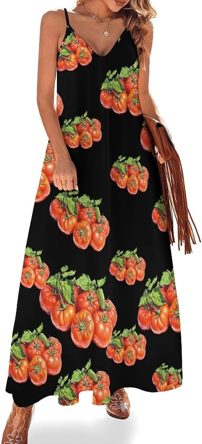 Женское свободное платье на бретелях макси с шахматным узором, Style