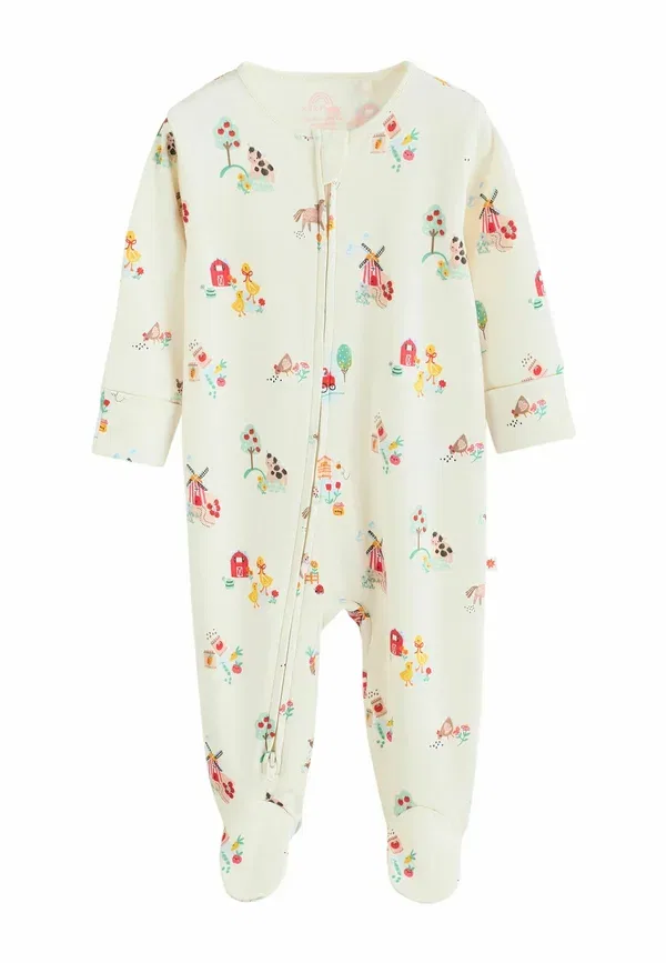 Комплект пижам с флоральным принтом Sleep Suit Next, Pink, Green, зеленый/розовый — фото 2