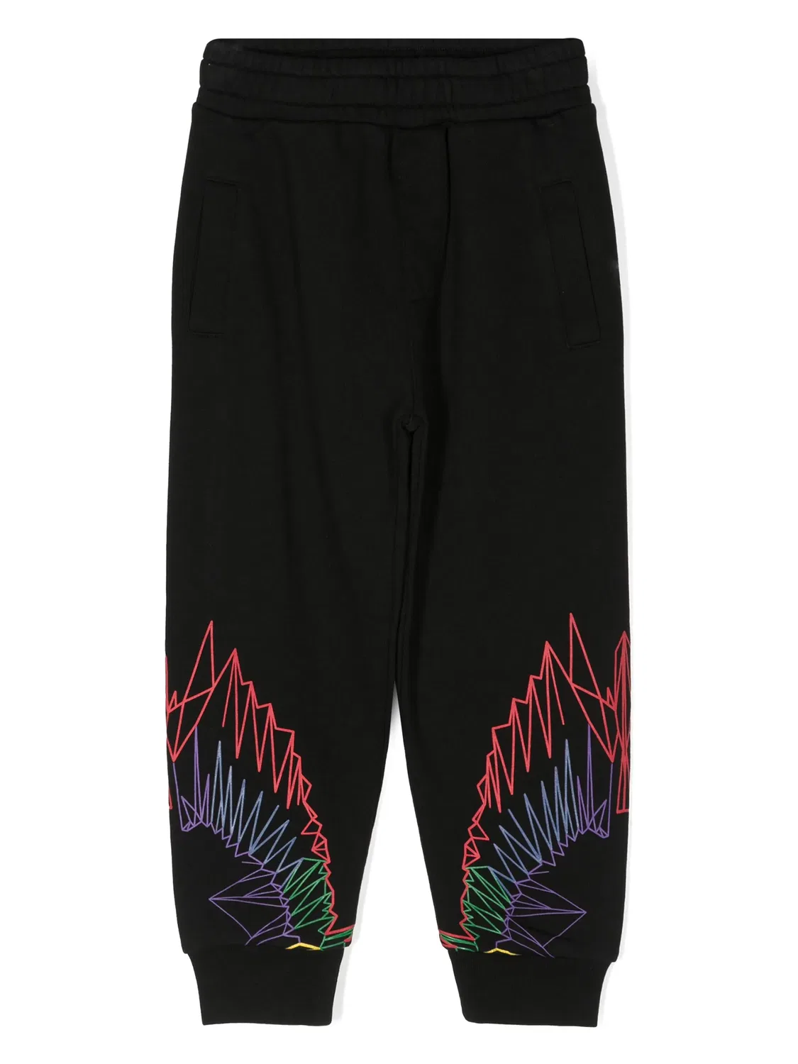 Трек-штаны с принтом Wings Marcelo Burlon County of Milan, черный/многоцветный