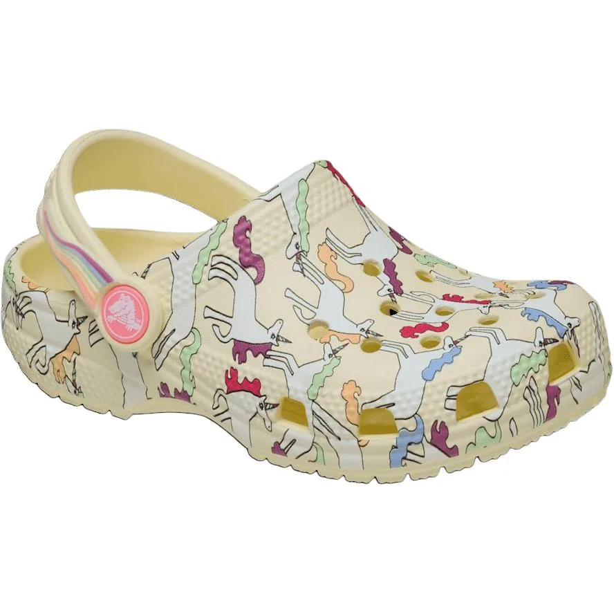 Crocs Классические клоги дышащие низкие детские кроссовки yellow для малышей — фото 3