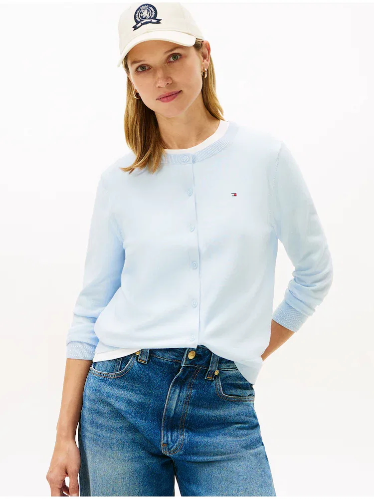 Кардиган хлопковый джерси TOMMY HILFIGER, Blue