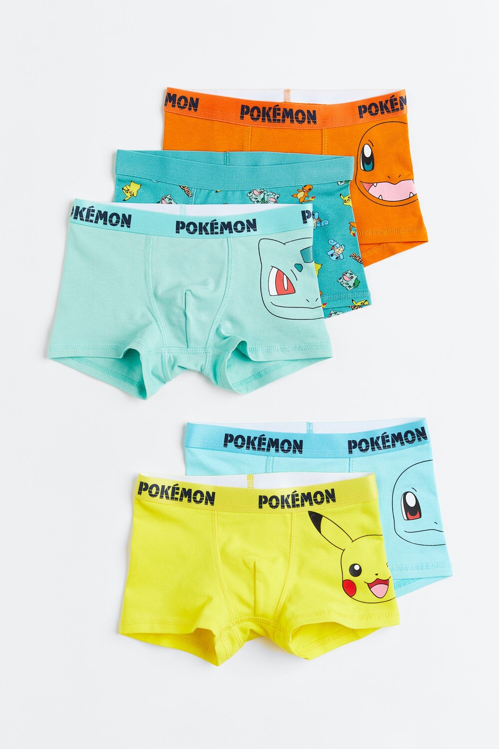 

Комплект трусов H&M x Pokémon Boxer, 5 предметов, мультиколор