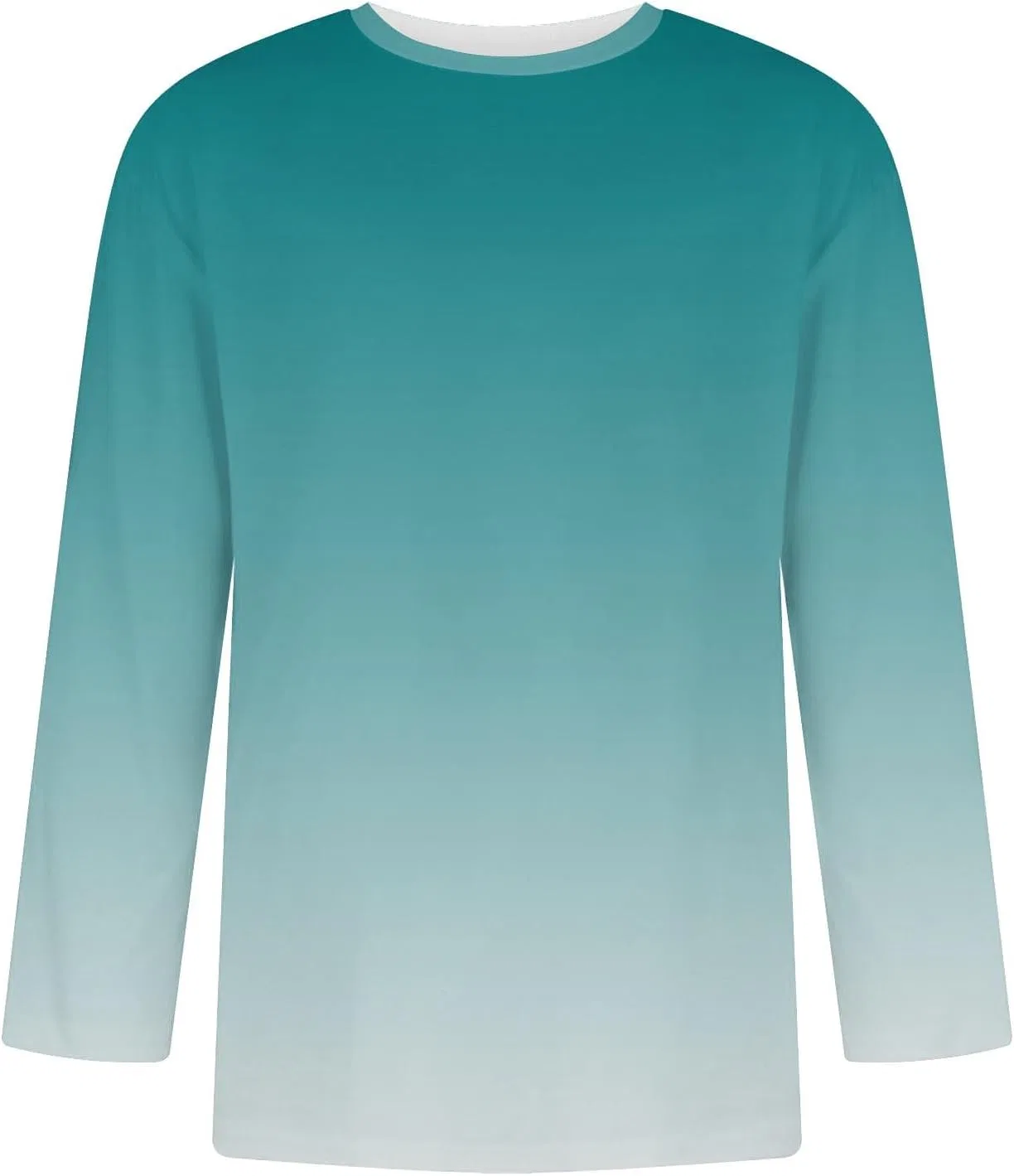 Мужская футболка с длинным рукавом градиент Active Shirts, Sky Blue — фото 4