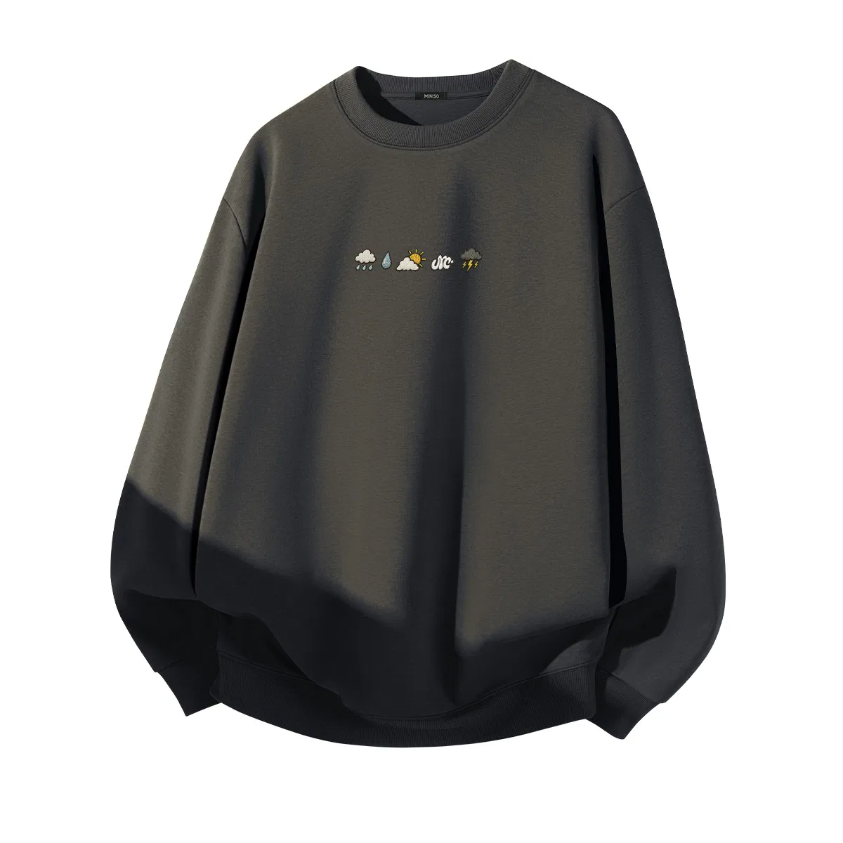 Детское худи с круглым вырезом MINISO, Dark Gray