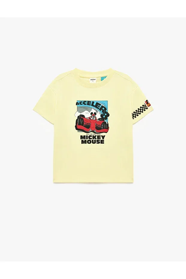 Детская футболка с принтом Mickey Mouse Koton, Yellow — фото 4