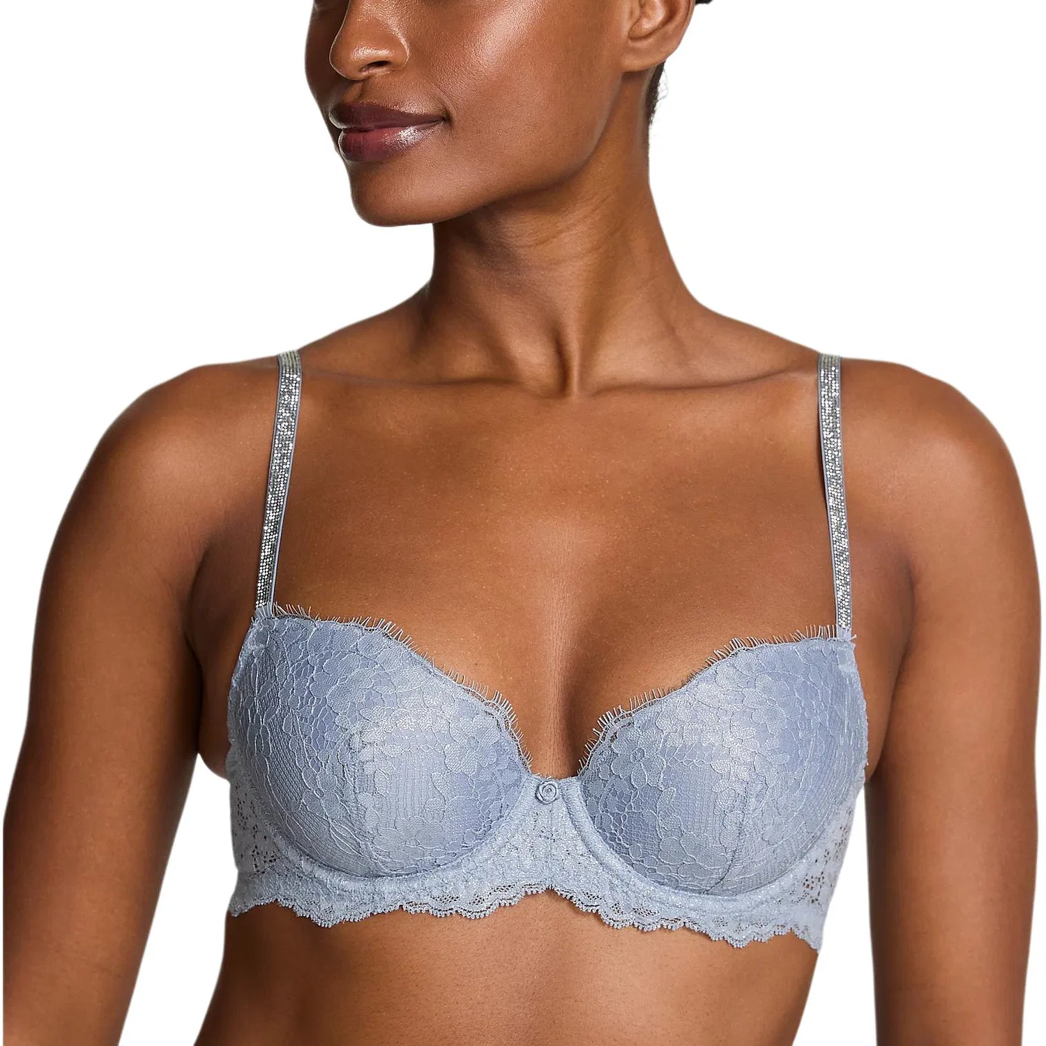Женский бюстгальтер с блестками Victoria's Secret, Blue Gray Shimmery