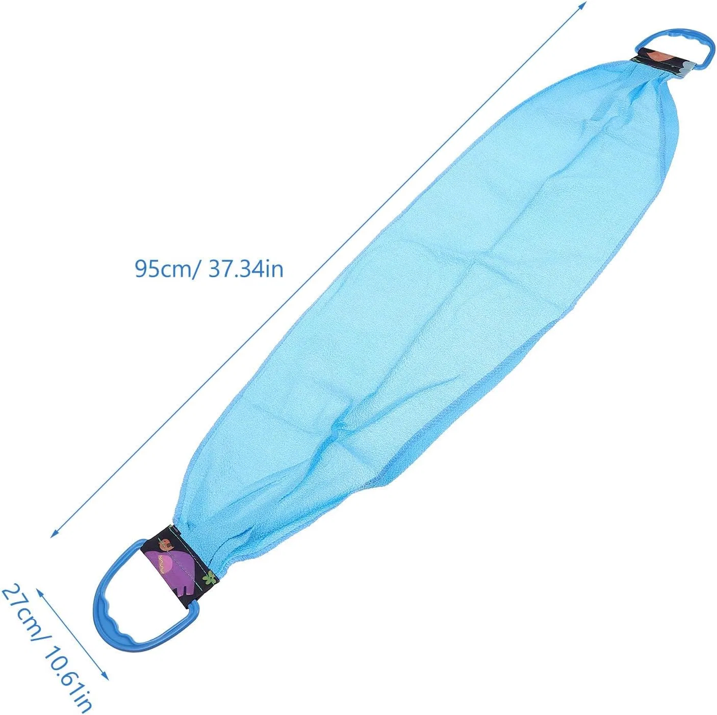 Скребок для спины с ручками, Polyester, 95x27x0.5 см, Синий Generisch — фото 2