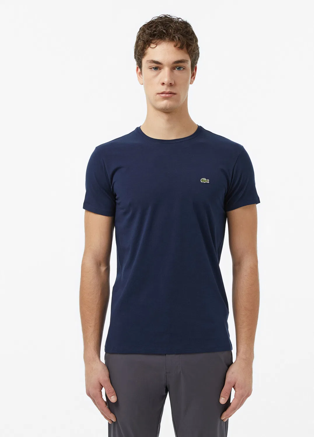 Футболка с круглым вырезом Slim Fit Lacoste, navy