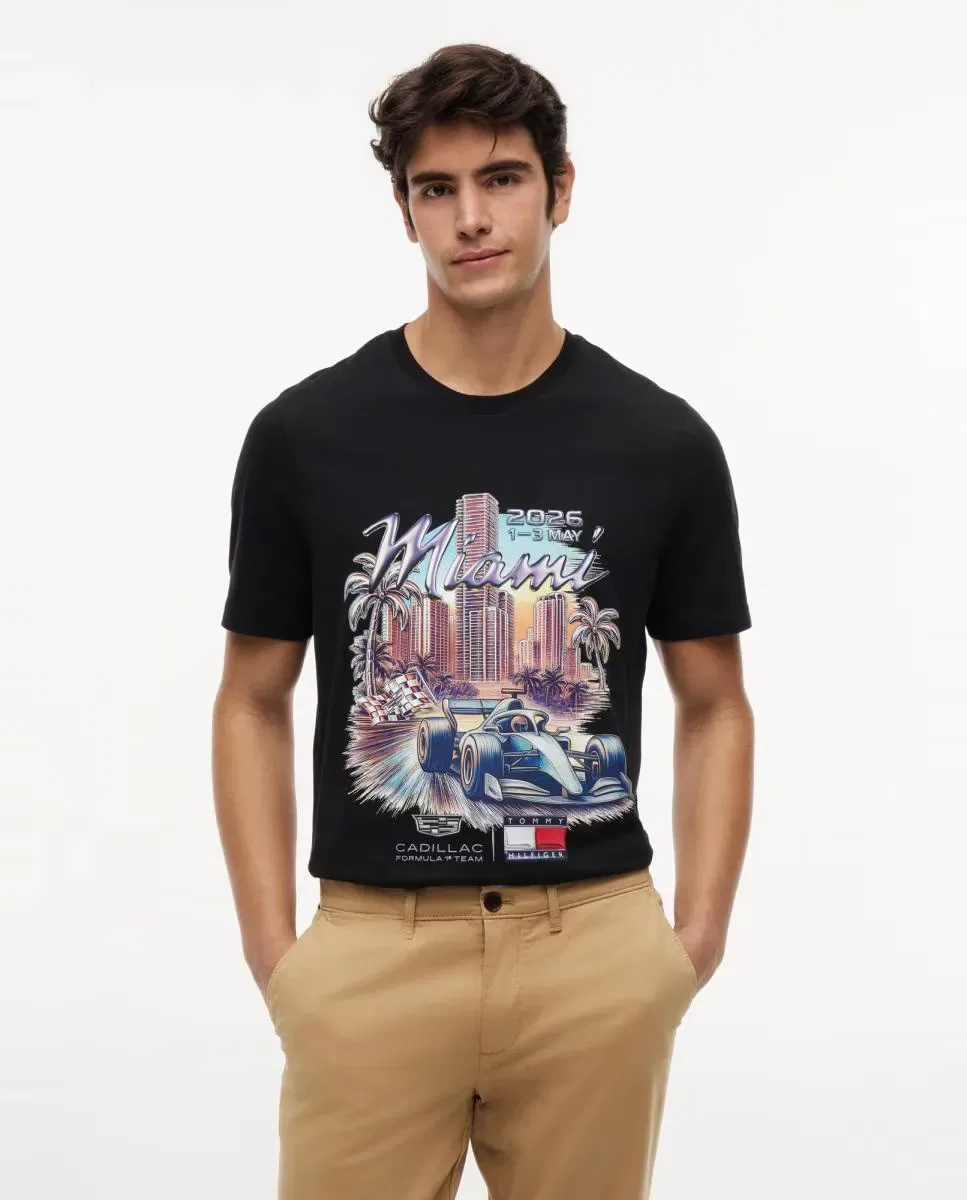 Мужская футболка с коротким рукавом Cadillac Tommy Hilfiger, Negro