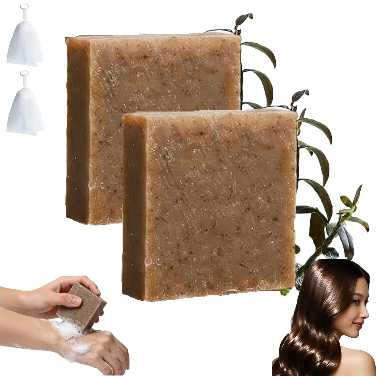 Мыло глиняное медное, Organic Copper Clay Soaps, 2 шт, Natural earthy tone Generic
