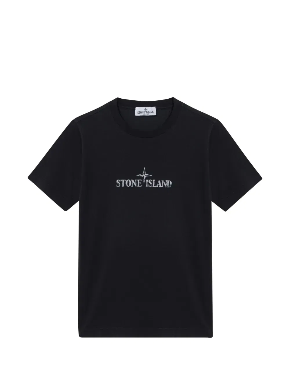 Футболка с логотипом Stone Island Junior, черный