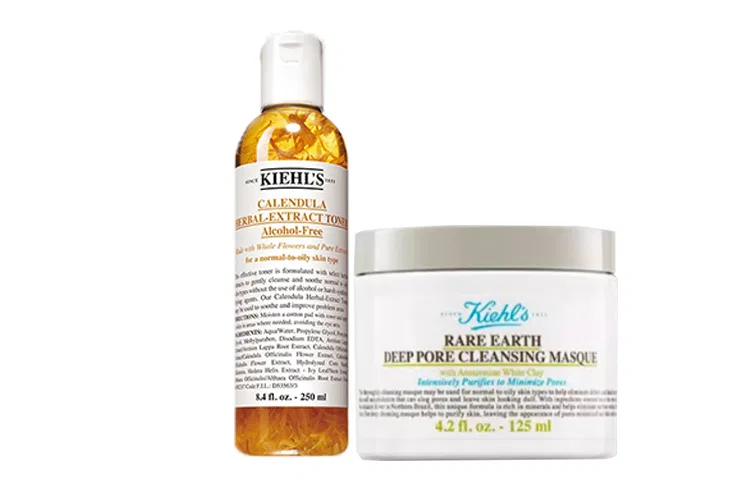 Женский набор для ухода за кожей с календулой Kiehl's, White Clay 125ml+Geranium Water 500ml — фото 2