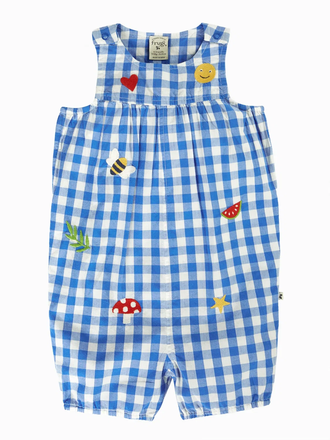 Комбинезон-ползунки без рукавов Frugi, синий