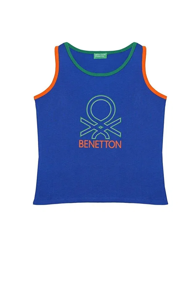 Детская майка для мальчиков с принтом Benetton, Saks