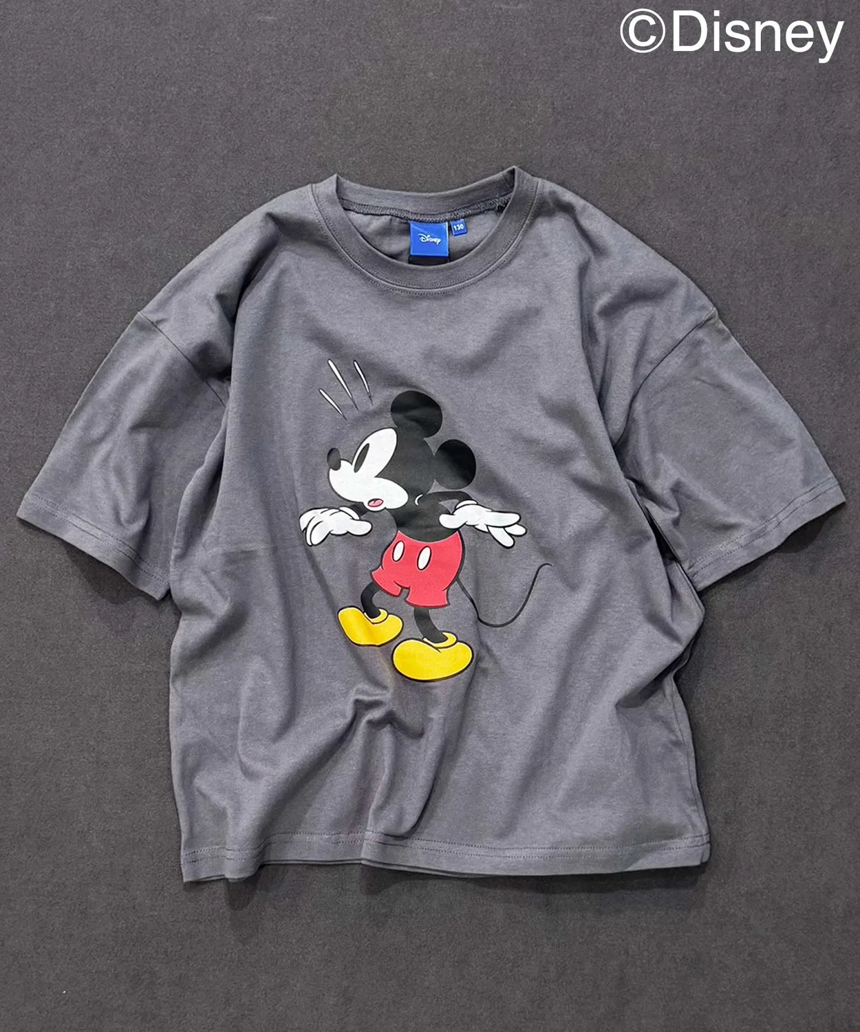 Детская футболка с принтом Mickey Mouse BIG T Disney, Grey