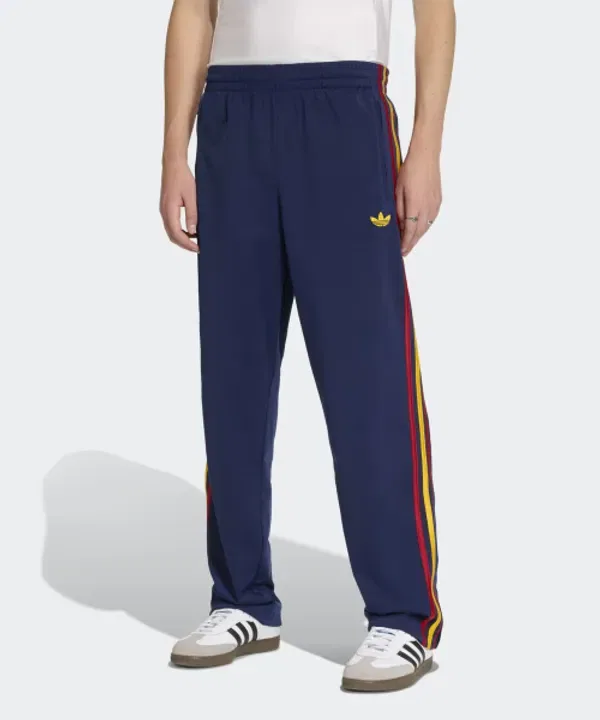 Тренировочные штаны Firebird, Adidas, темно-синие с желтым и красным
