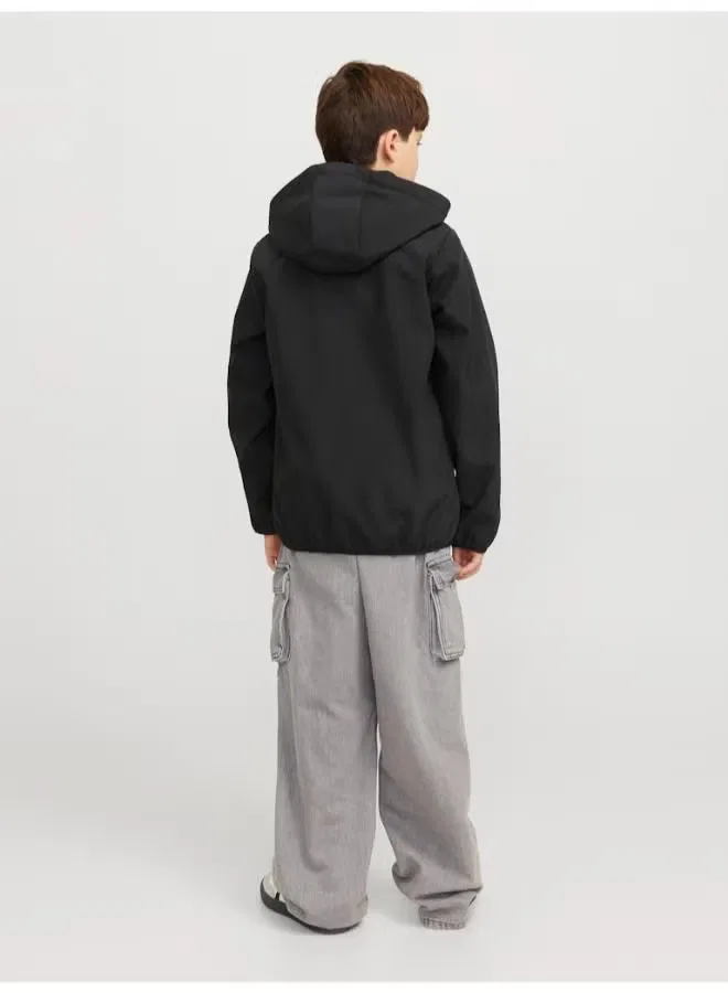 Куртка спортивная детская Jack & Jones Junior, черный — фото 2