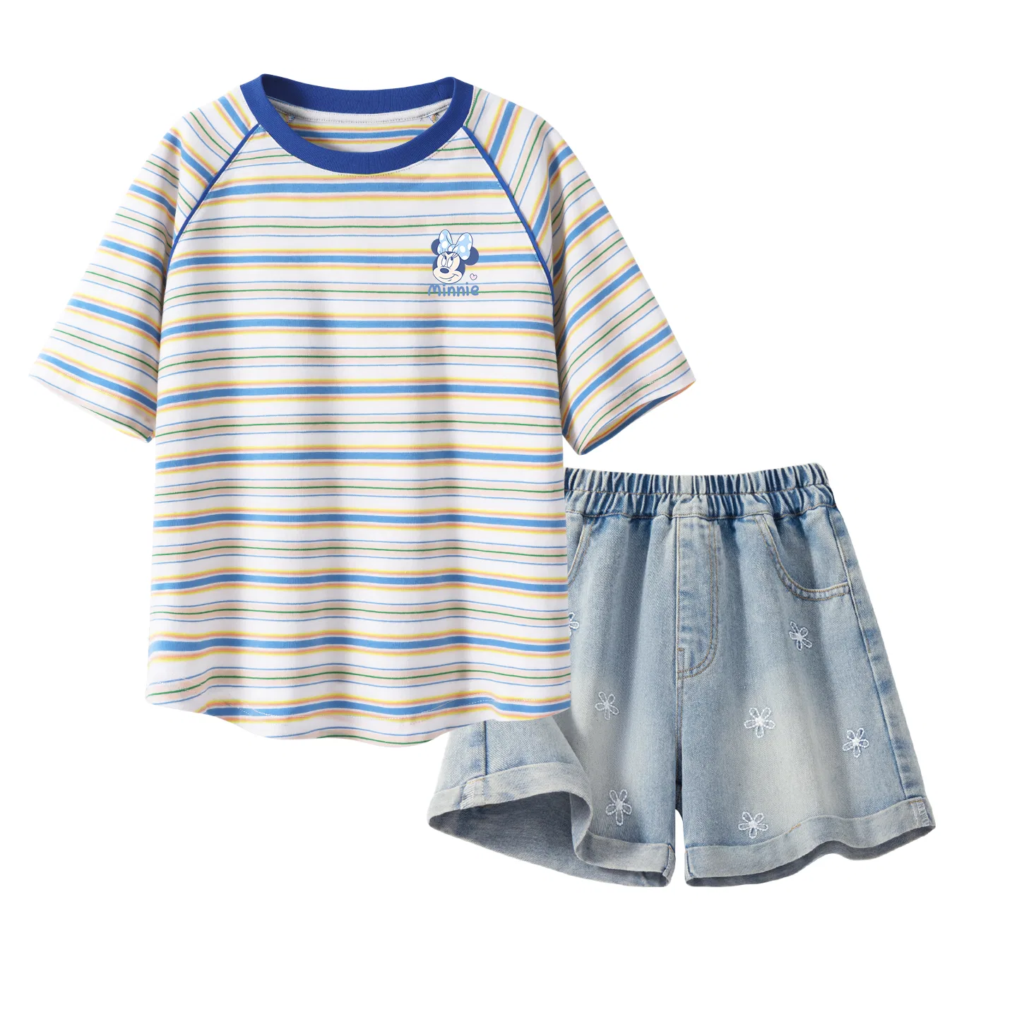 Спортивный костюм для детей, Crew Neck, Disney, Di's Eye K Pink Stripes + Denim Blue — фото 4