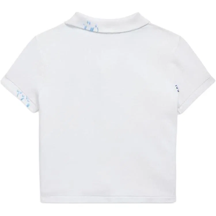 Детская футболка хлопковая Polo Ralph Lauren, White — фото 3