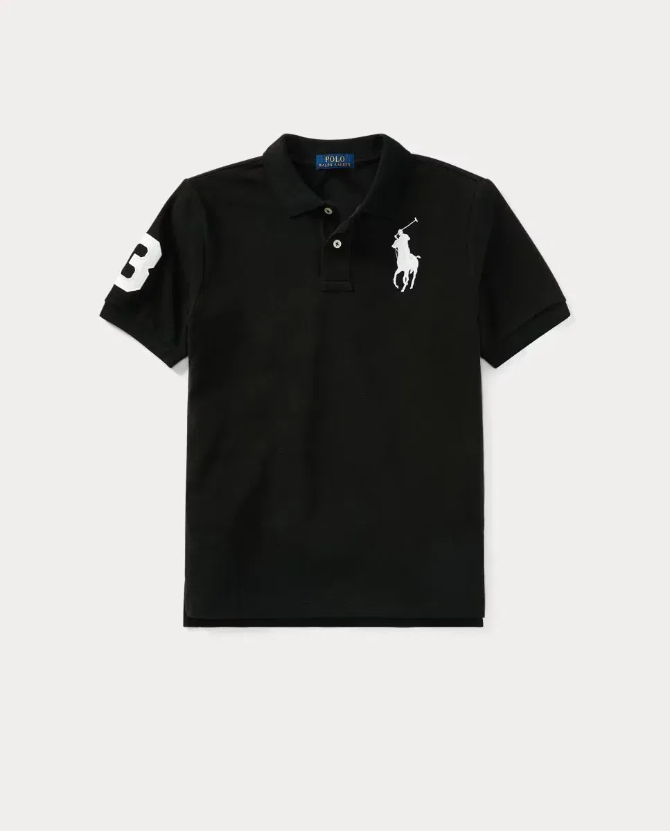 Детское поло для мальчиков хлопковое Big Pony Polo Ralph Lauren, Negro — фото 4