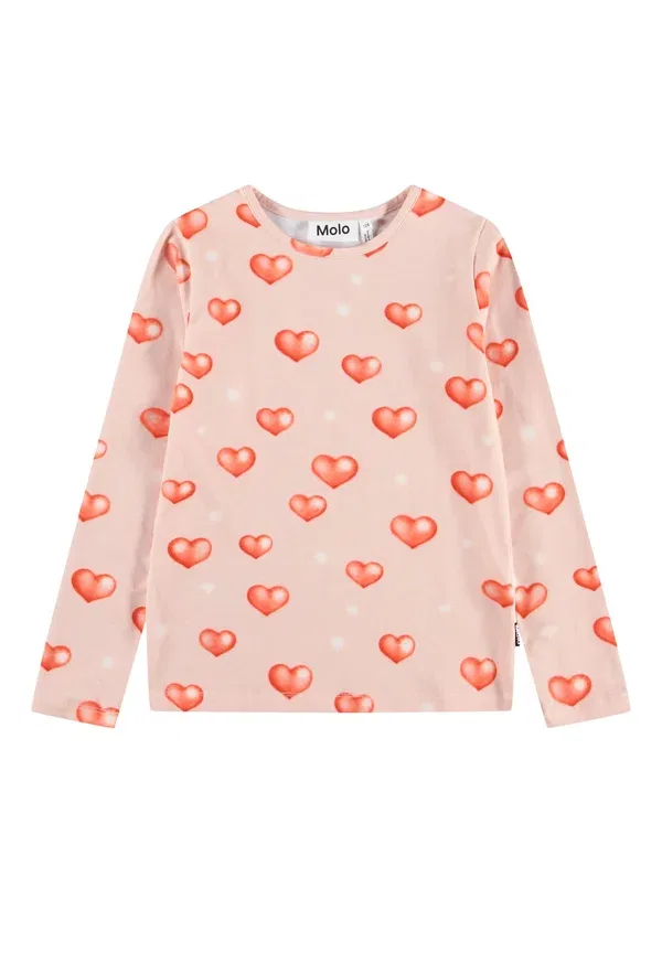 Топ с длинным рукавом, хлопок, Rose - long sleeved top Molo, Airbrush Hearts