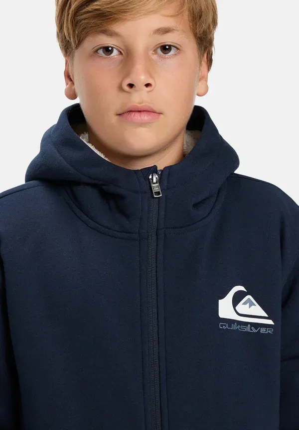 Толстовка на молнии флисовая Sherpa youth Quiksilver dark темно-синий — фото 3