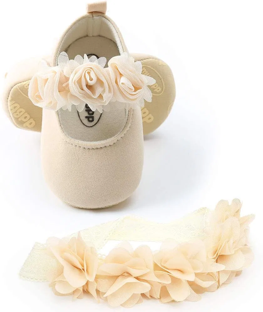Детские туфли Мэри Джейн для девочек HsdsBebe, Flower Khaki — фото 3
